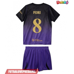 Lacne Dětský Futbalové dres Barcelona Pedri Gonzalez #8 2026-27 Krátky Rukáv - Preč (+ trenírky)